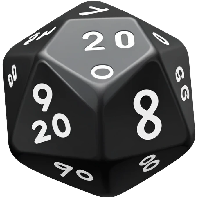 d20 dice emoji