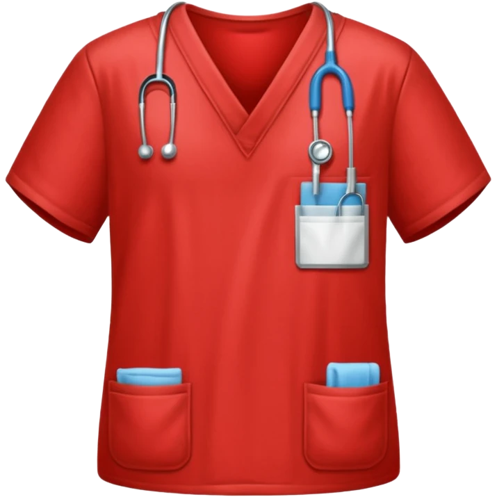med scrub red emoji