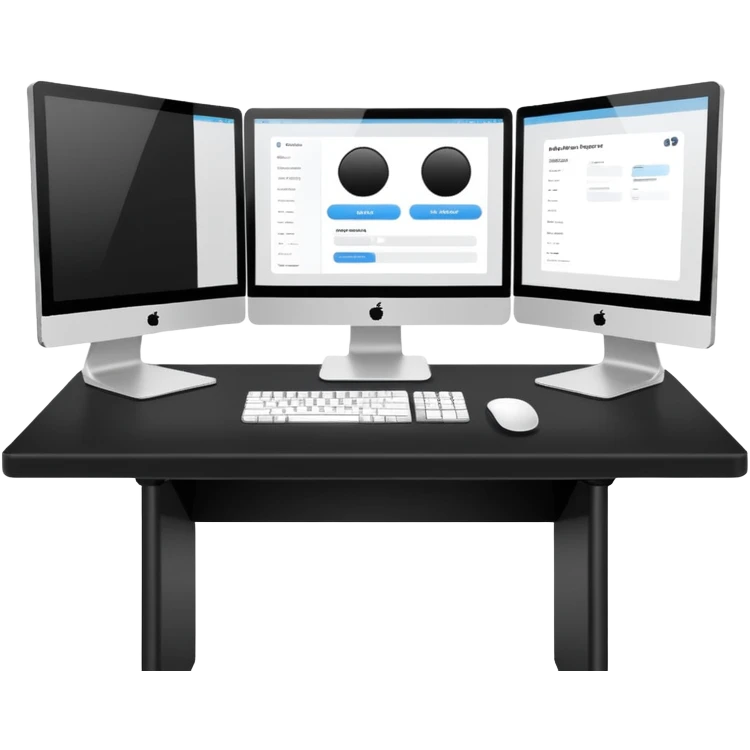 Pc setup with two monitors emoji