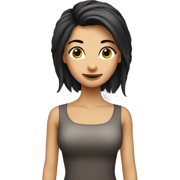 Eisläuferin dunkle Länge haare emoji