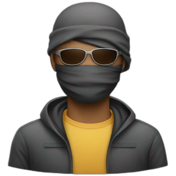 Blind folded guy emoji