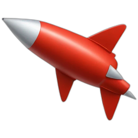 Red rocket dog emoji