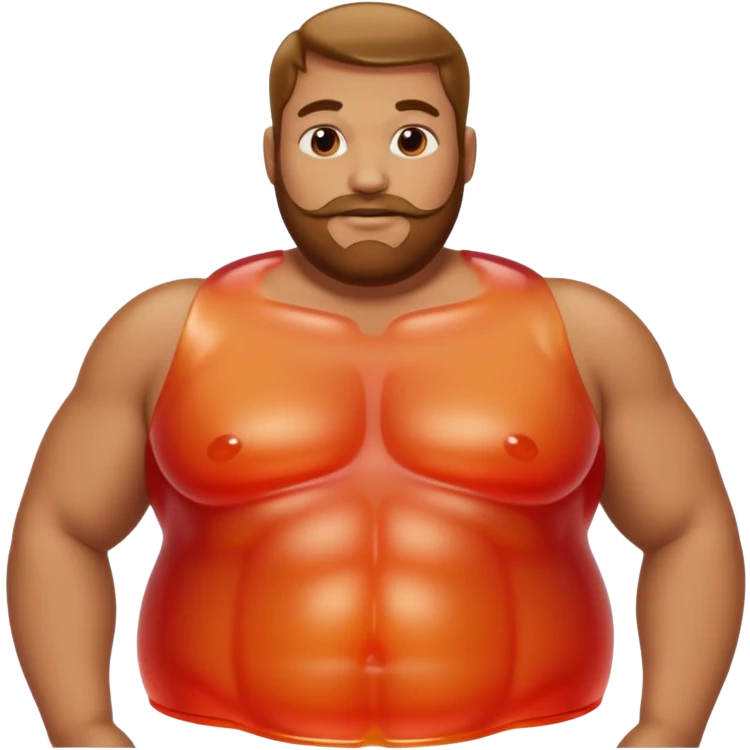Big fat guy with jello looking body and big booty emoji