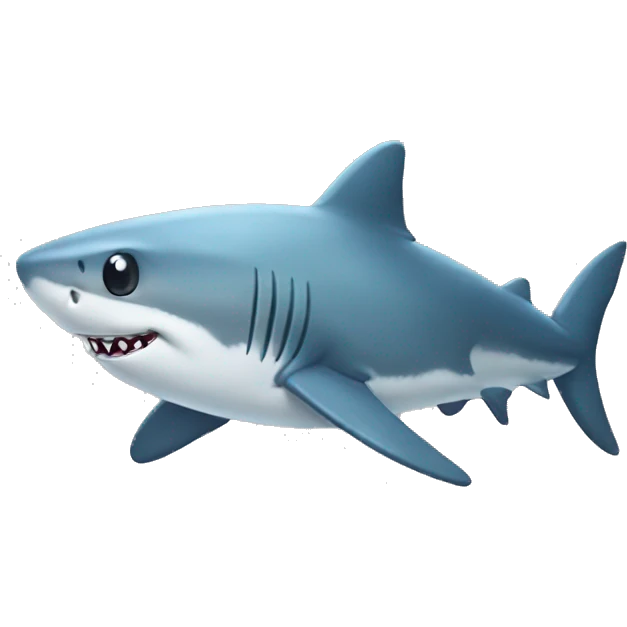 shy shark emoji