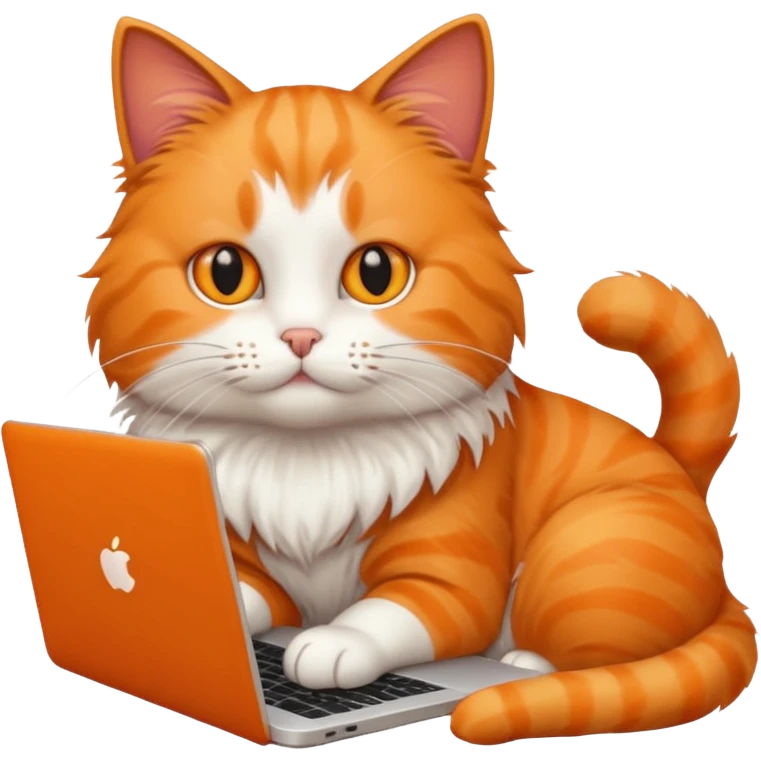 Cat using a laptop emoji