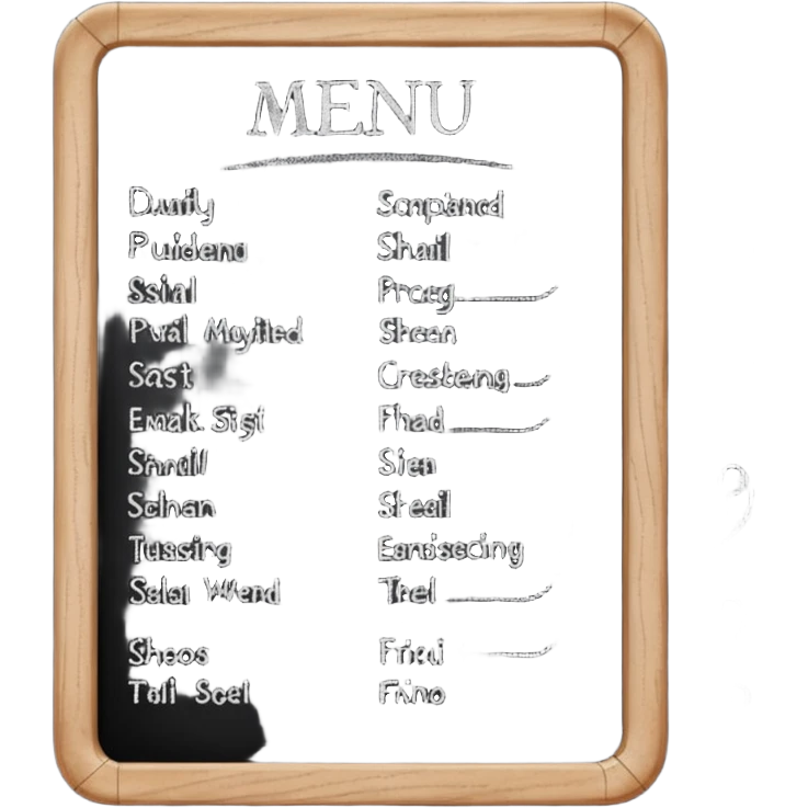 menu list emoji