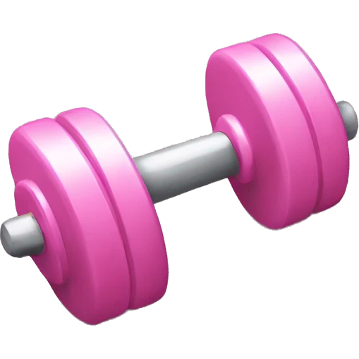 Light pink dumbbell emoji