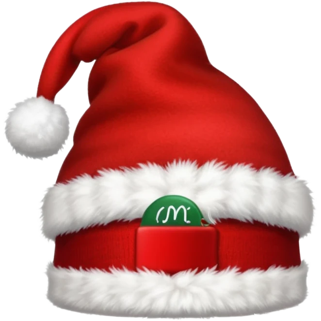 The red Christmas hat emoji