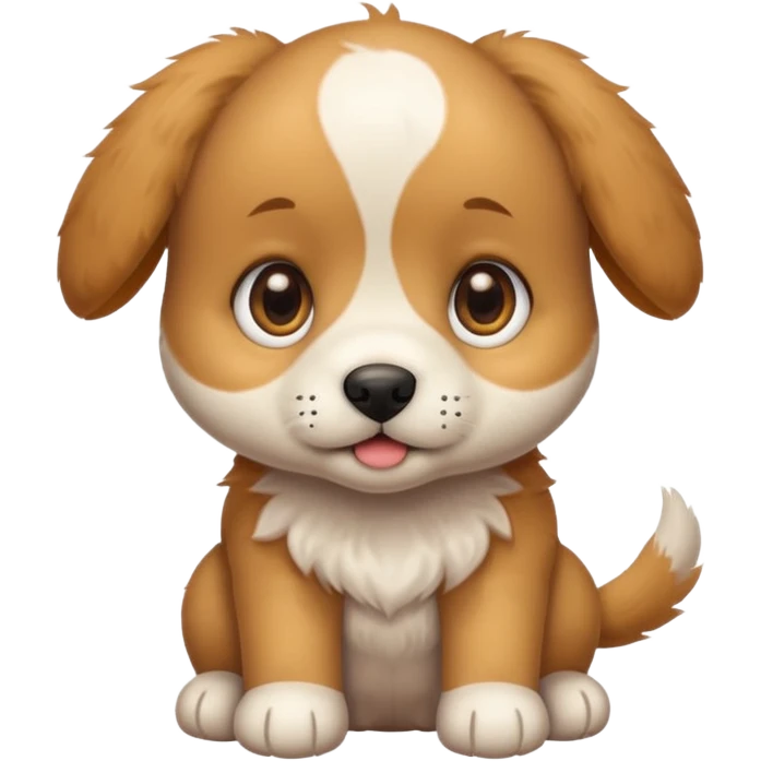 light fluffy puppy with hazel eyes emoji
