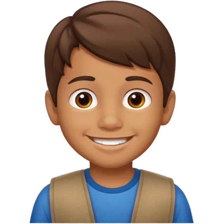 A 5 year old mexican boy with brown hair emoji