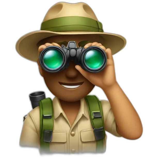 jungle explorer with binoculars emoji
