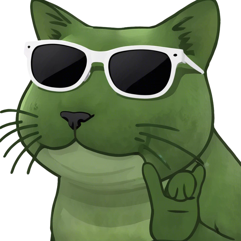 Cat with sunglasses emoji