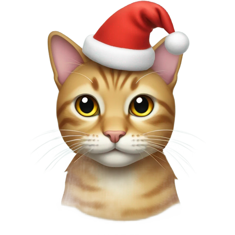 cat with christmas hat emoji
