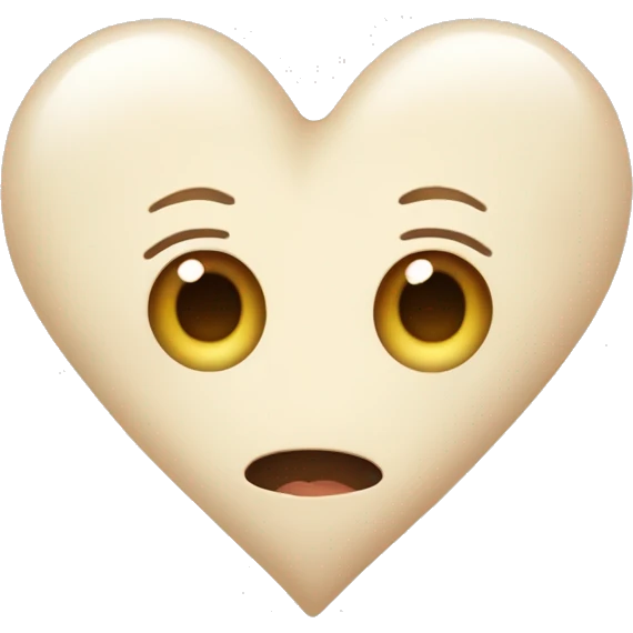 Milk-colored heart emoji