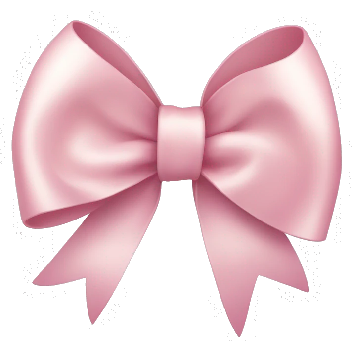 light pink ribbon bow emoji