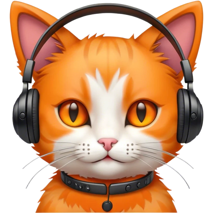 Cat with headphones  emoji