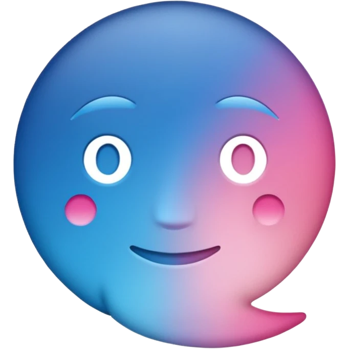 gender neutral symbol, gradient of blue and pink, classic emoji style, suitable for Discord role icon emoji