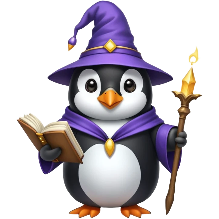 Penguin Wizard emoji