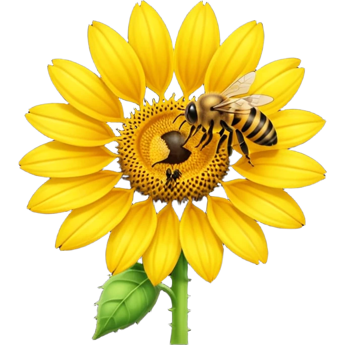  girasol y una aveja emoji
