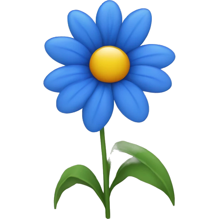 Blue flower emoji