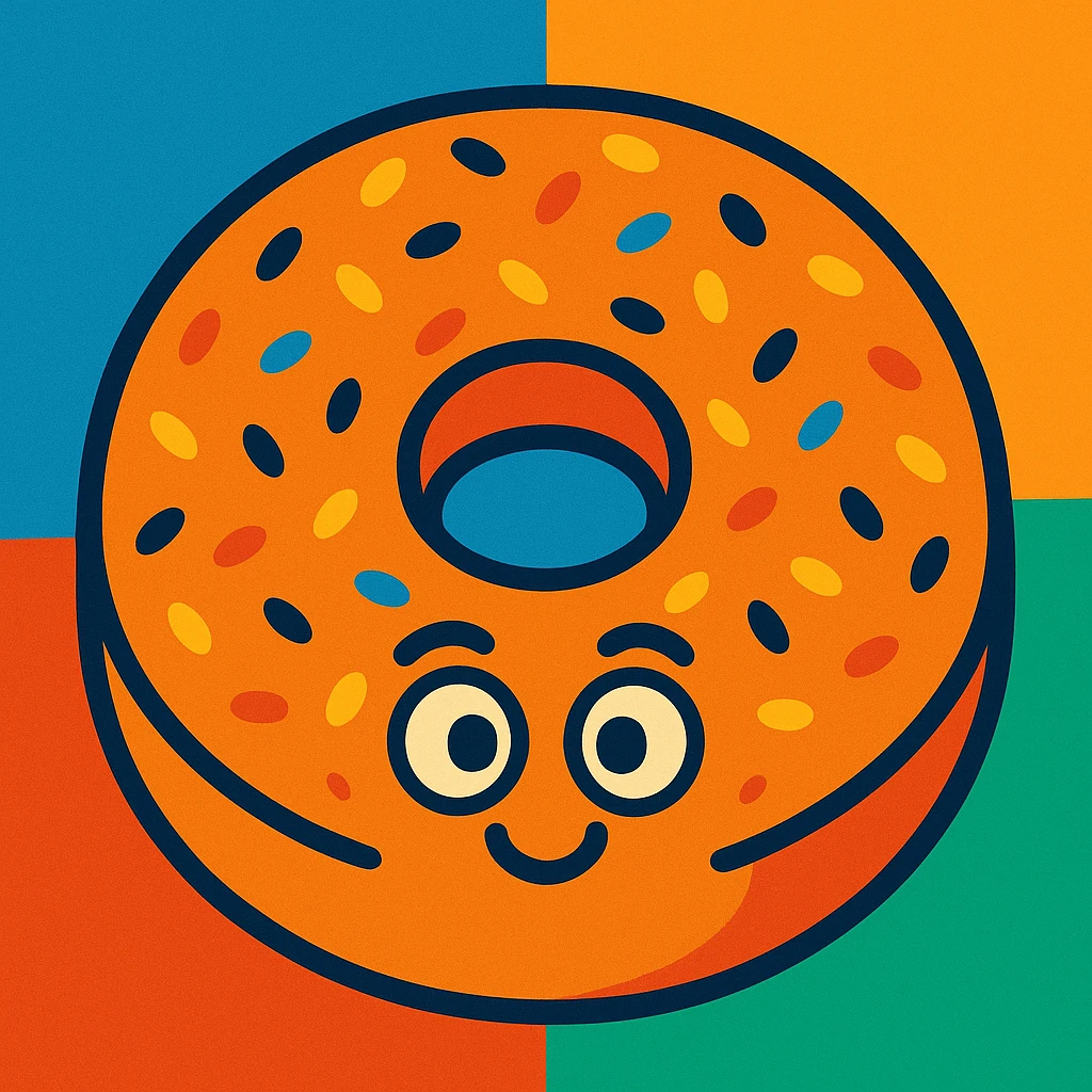 cartoon style bagel emoji