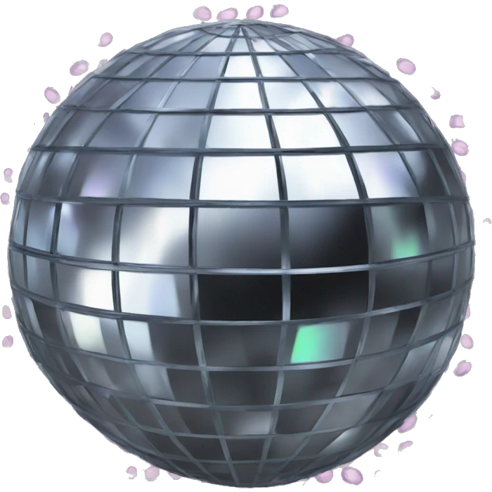 Disco ball with a now emoji