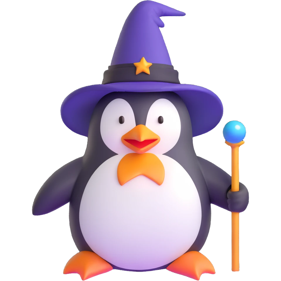 penguin wizard emoji