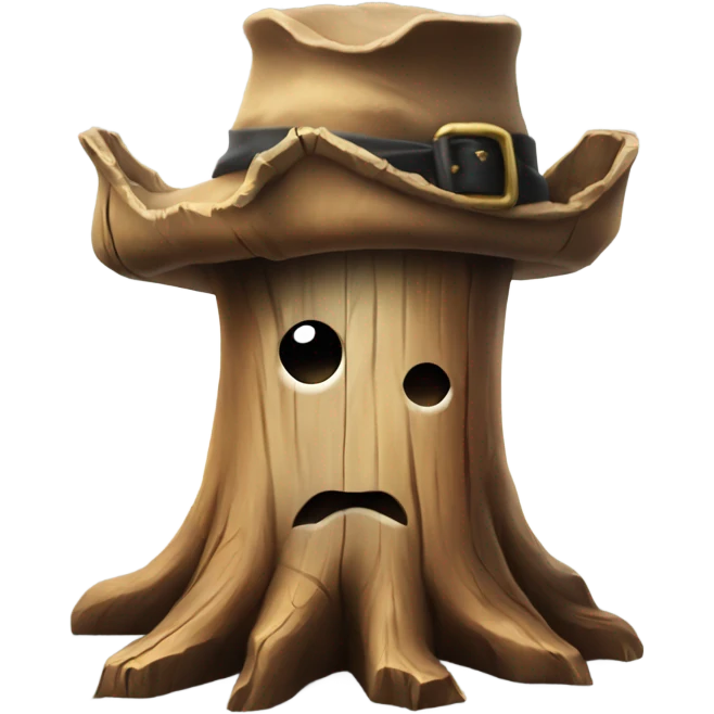tree stump pirate hat emoji