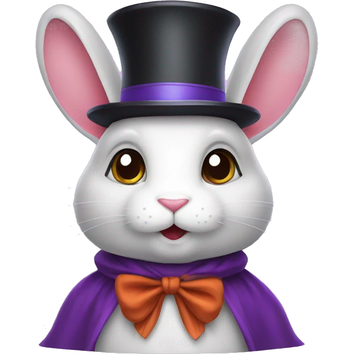 bunny in magician hat emoji