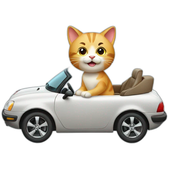 cat in a car emoji