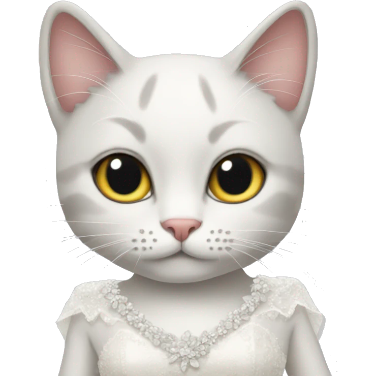 Cat wearing wedding dress  emoji