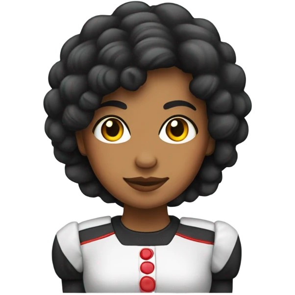 chica de pelo negro con mechones rojos emoji