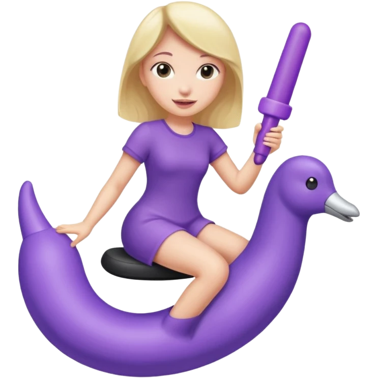 Girl ridding a dildo  emoji