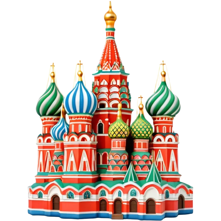 Moscow St. Basil's Cathedral in the form of a figurine souvenir emoji