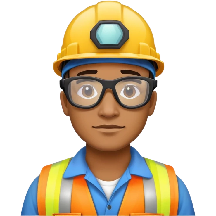 Construction worker wearing pit viper glasses emoji