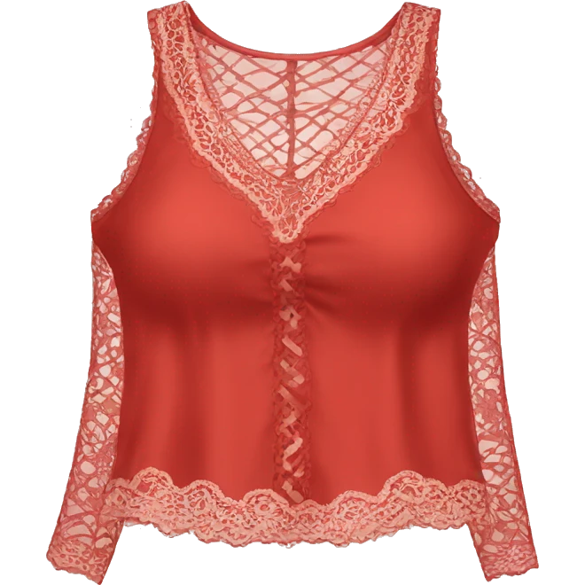 Red top with lace emoji