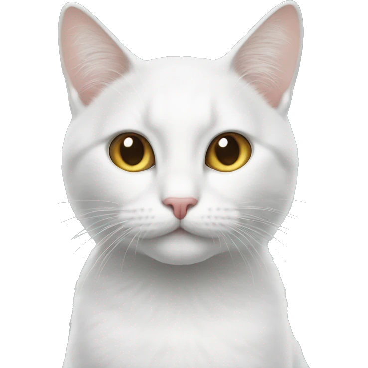 Een witte harige kat emoji