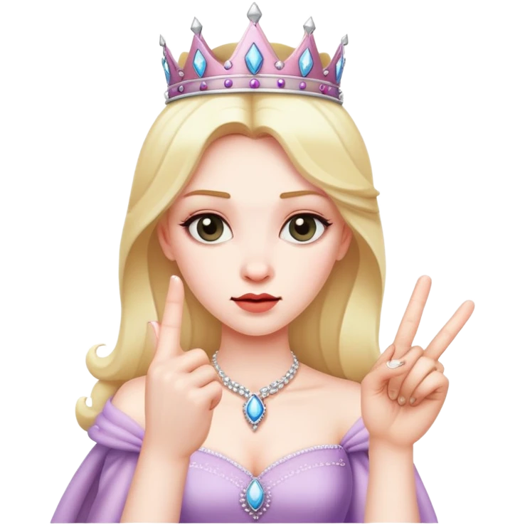 princess with middle finger out emoji