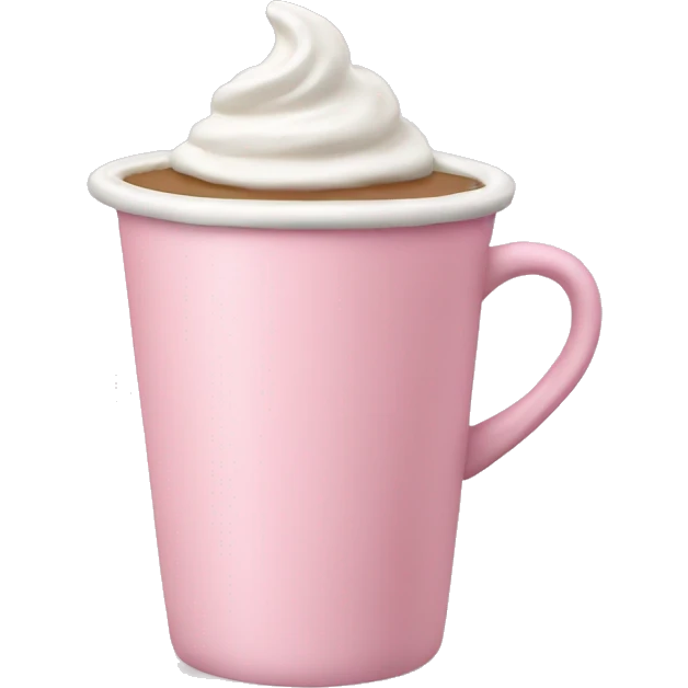 Light Pink Hot Choclate Cup emoji