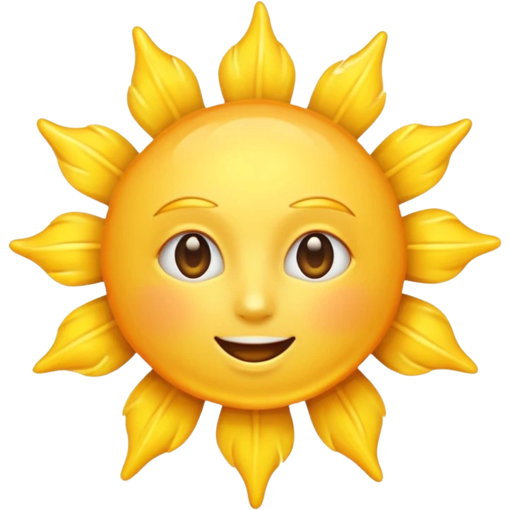 Sun, no face emoji