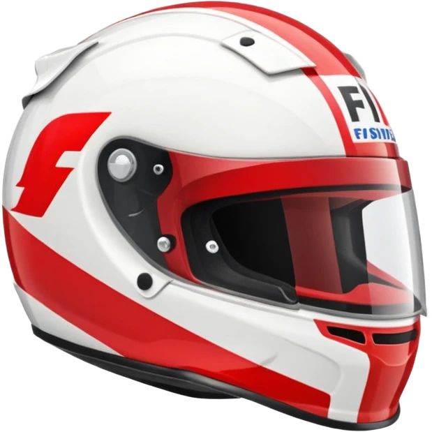 f1 helmet from side, with f1 logo emoji