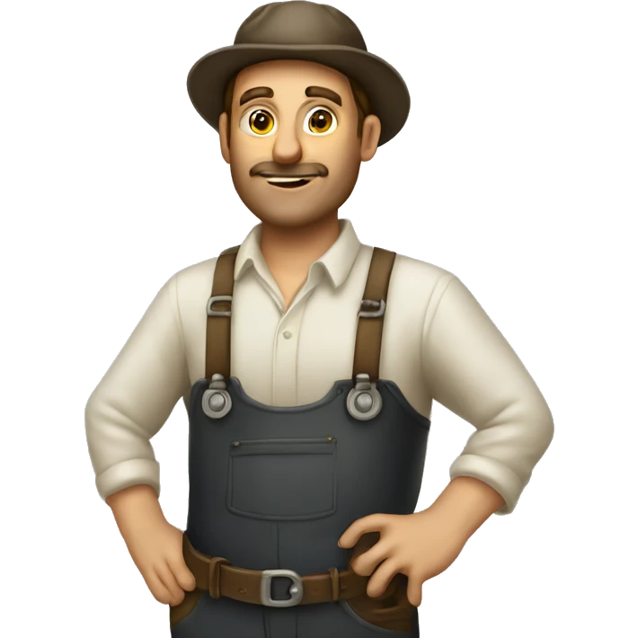 Victorian era worker mechanic man emoji