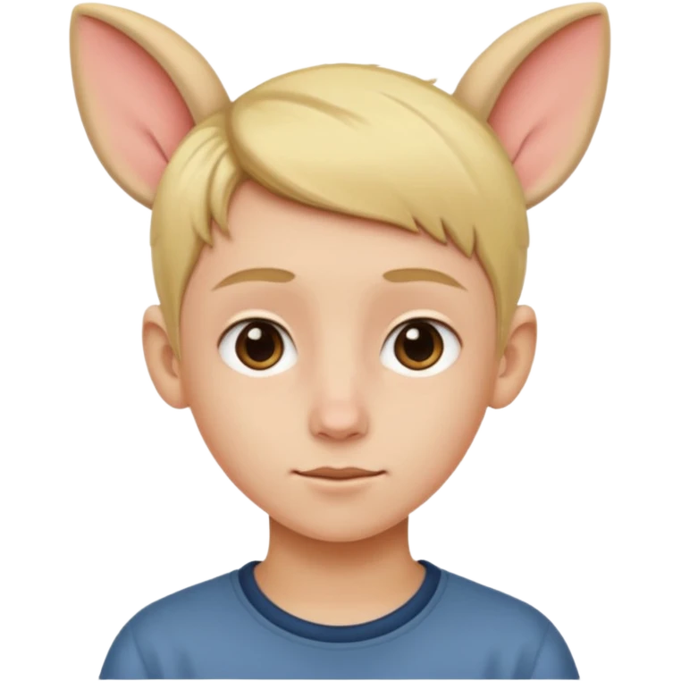 short blond haired teenager with big ears emoji