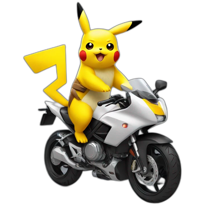 Pikachu en moto emoji