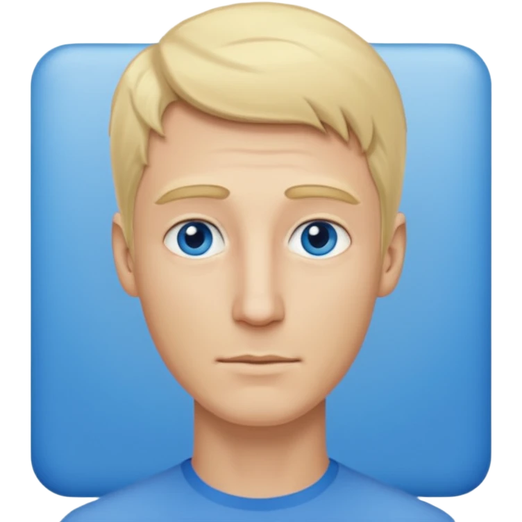 Make me a white man woth blonde hair that has an extra long neck emoji