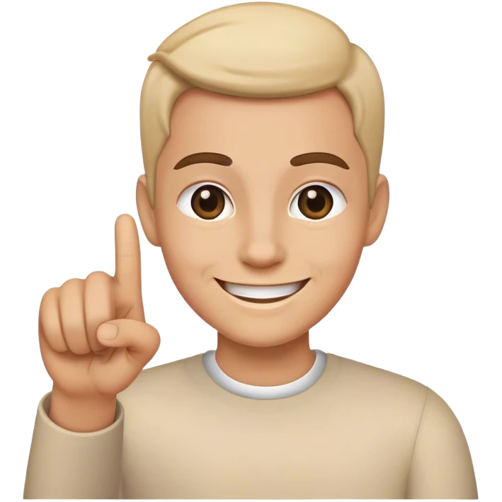 Quelqu’un qui sourit et qui nous pointe du doigt  emoji
