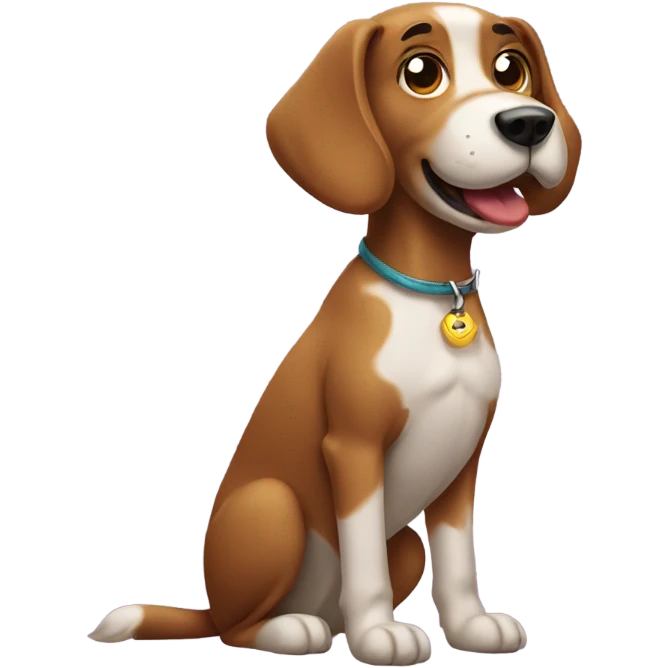 Dog going poop emoji