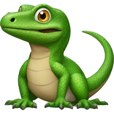 Cartoon monitor lizard emoji