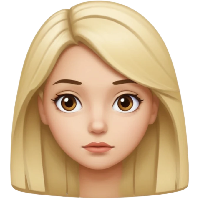 a hald brunette hald blonde girl doing side eye emoji