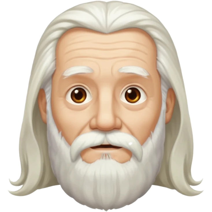 elderly man long hair and long bearded emoji